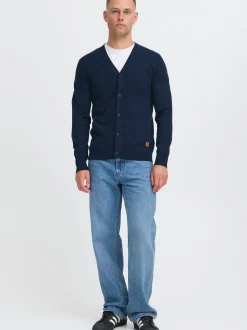 BLEND Herren Strickjacke - BHFinex in blau