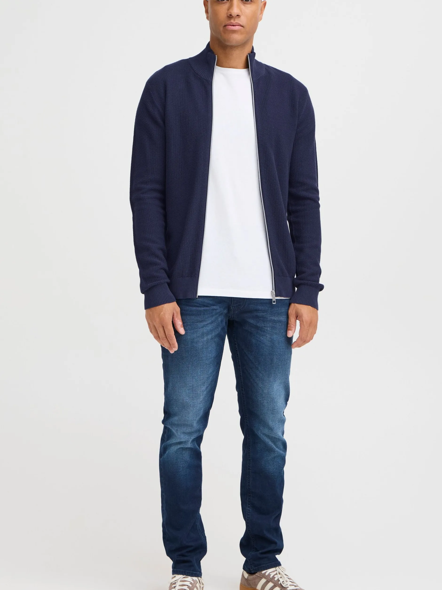 BLEND Herren Strickjacke - BHGomaz in blau