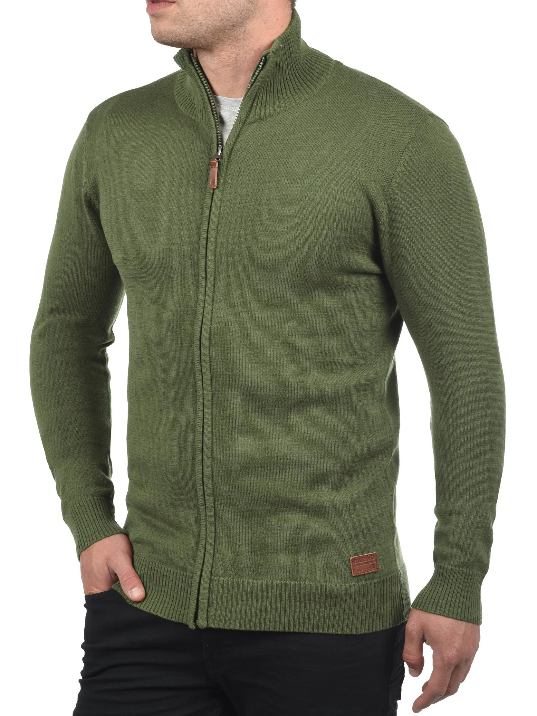 BLEND Herren Strickjacke - BHNorman in oliv
