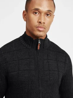 BLEND Herren Strickjacke - BHOteros in schwarz