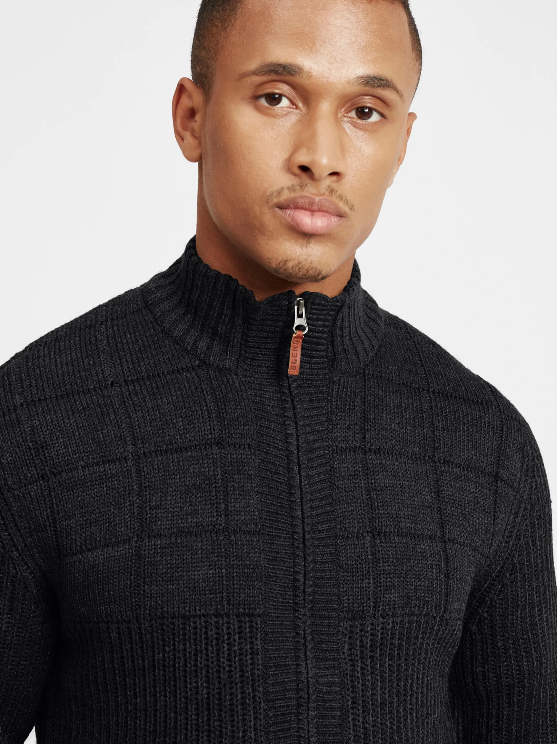 BLEND Herren Strickjacke - BHOteros in schwarz