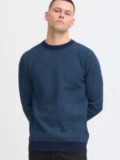BLEND Herren Strickpullover in blau