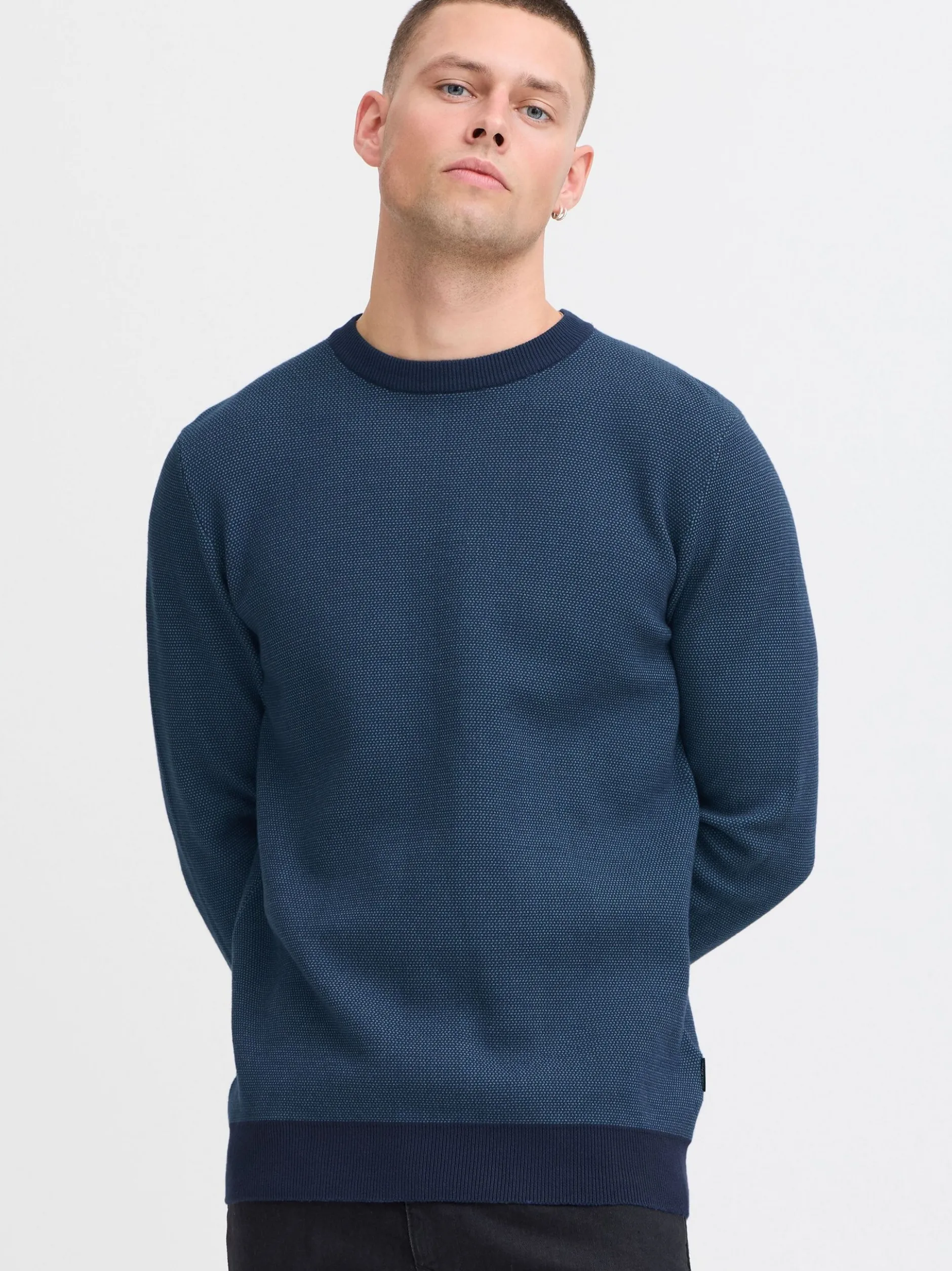 BLEND Herren Strickpullover in blau