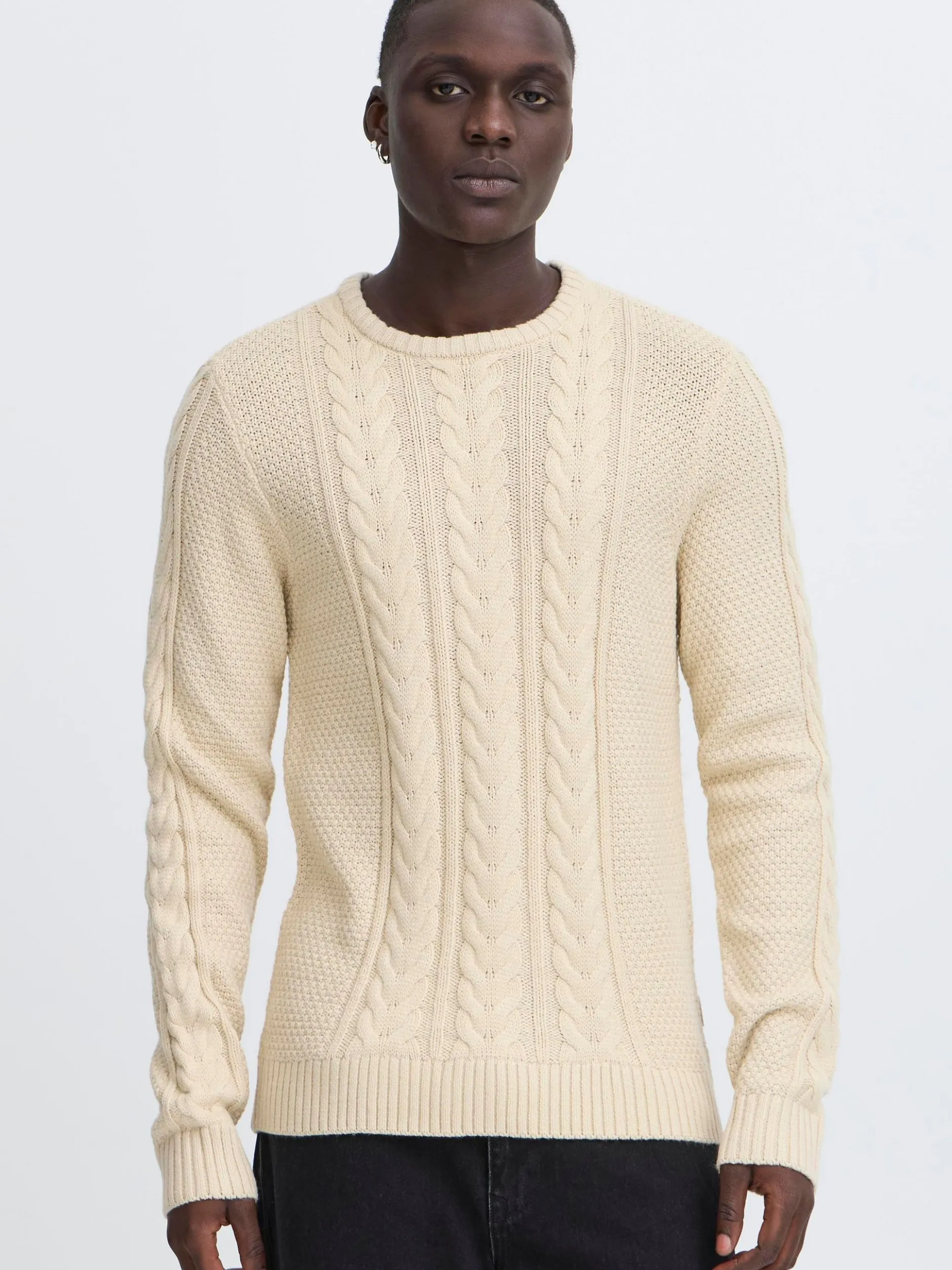 BLEND Herren Strickpullover - BHBasim in beige