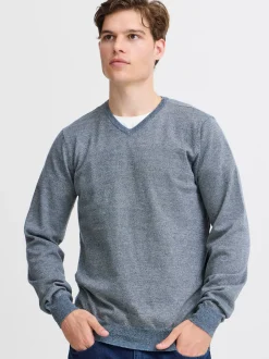BLEND Herren Strickpullover - BHBruton in blau