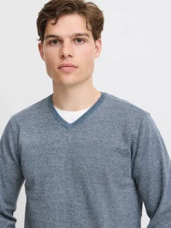 BLEND Herren Strickpullover - BHBruton in blau