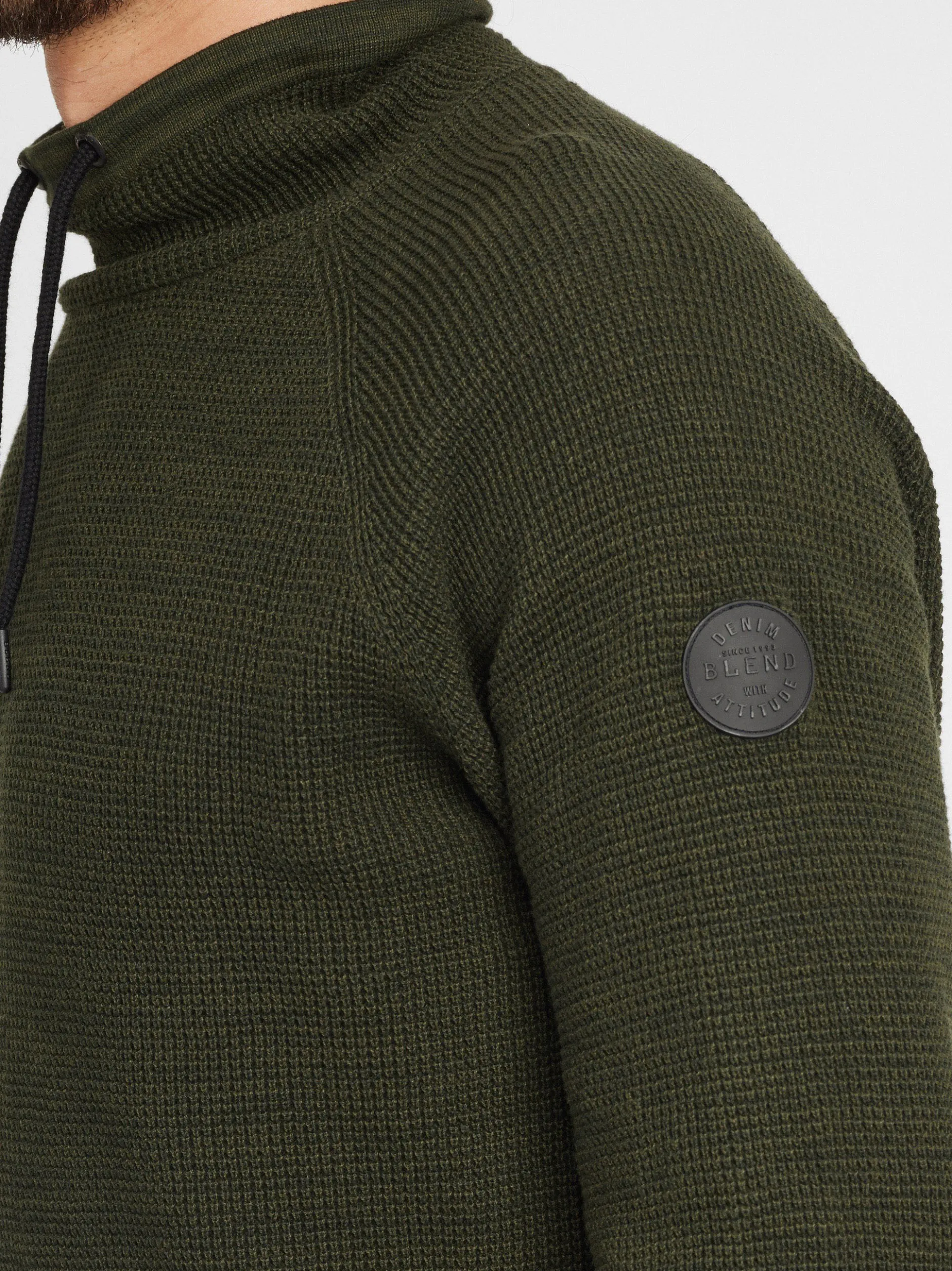 BLEND Herren Strickpullover - BHComulco in grün
