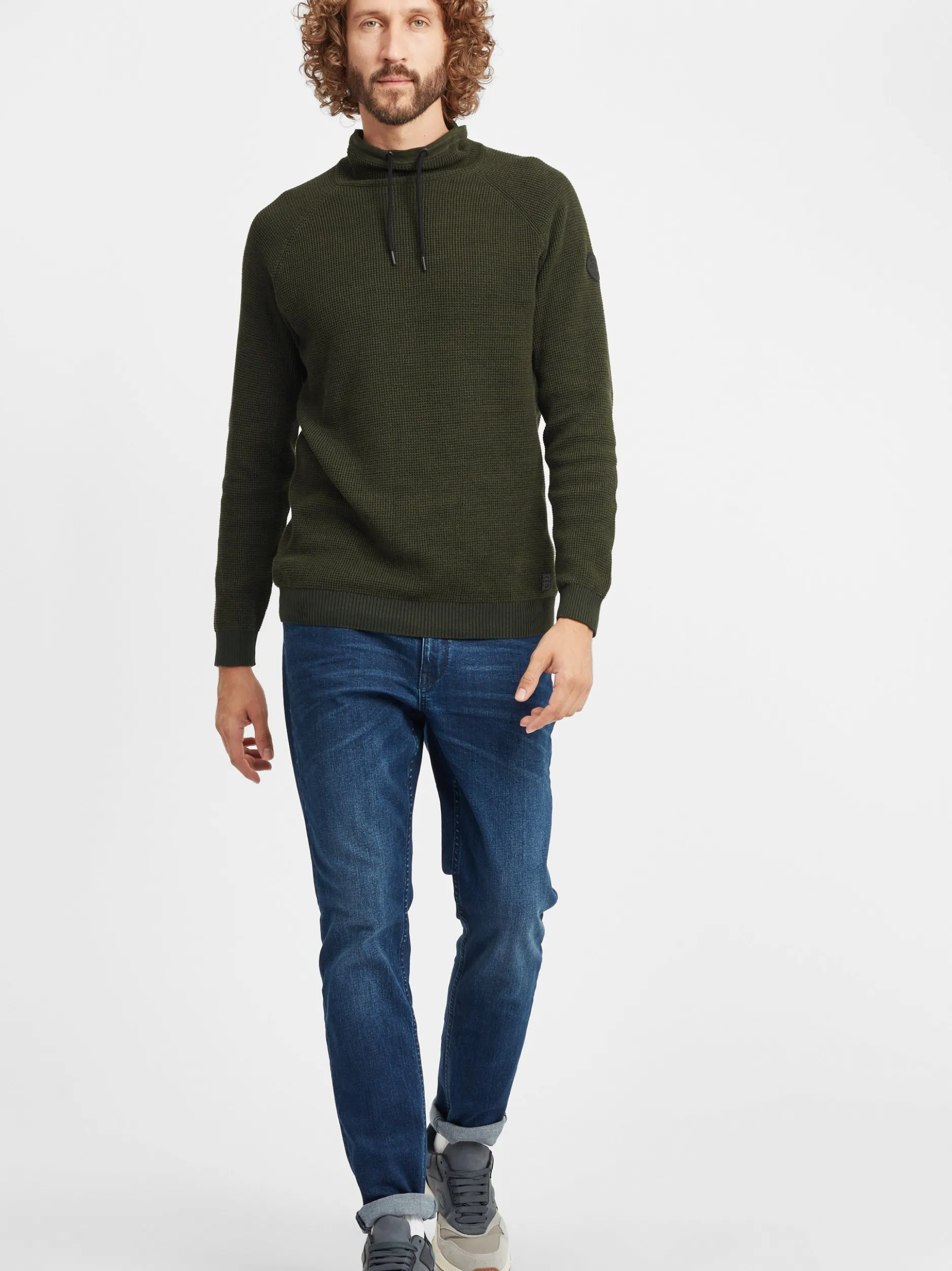 BLEND Herren Strickpullover - BHComulco in grün