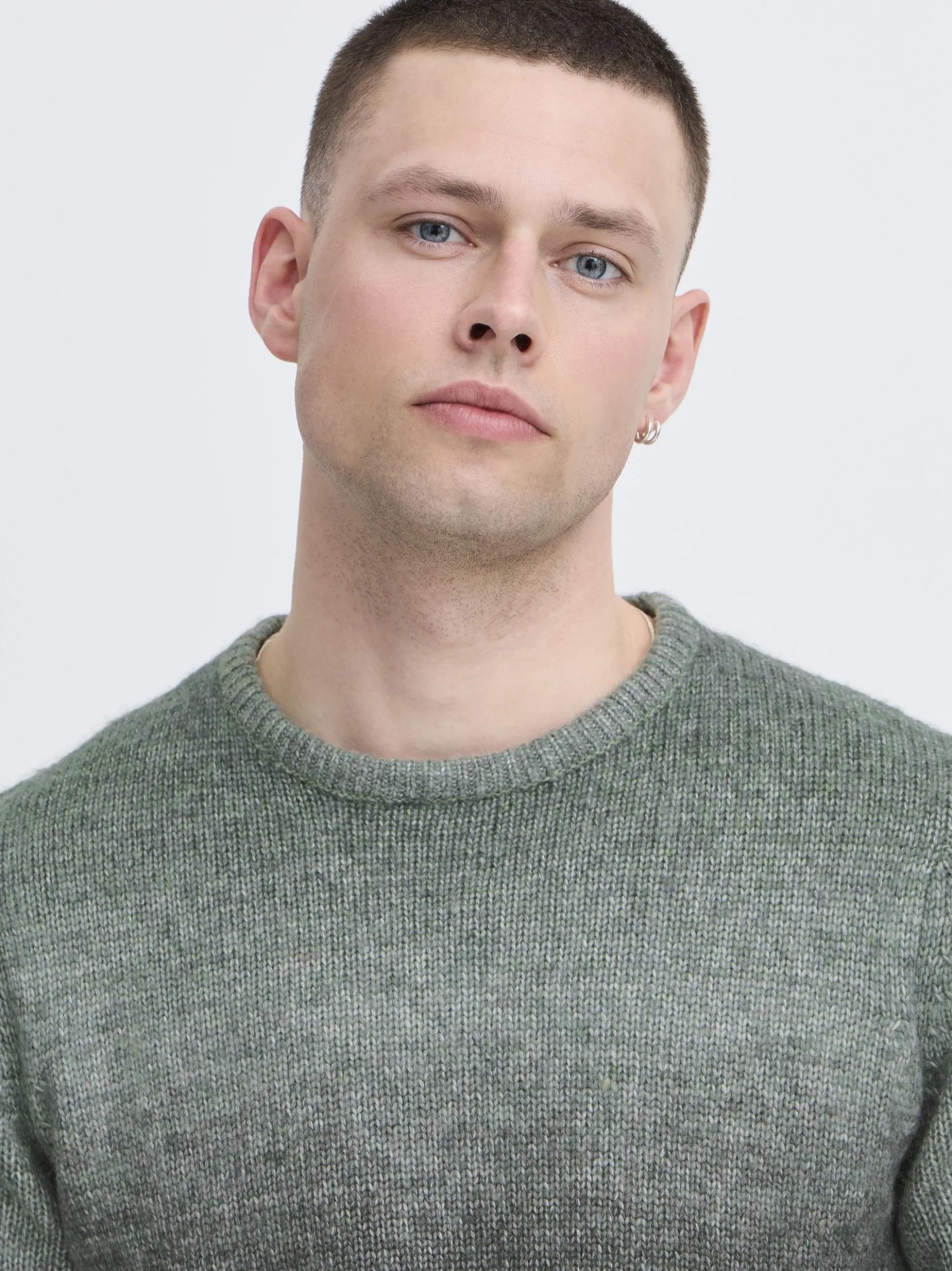BLEND Herren Strickpullover - BHDannie in hellblau