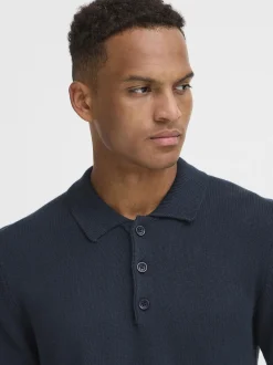 BLEND Herren Strickpullover - BHDeno in blau