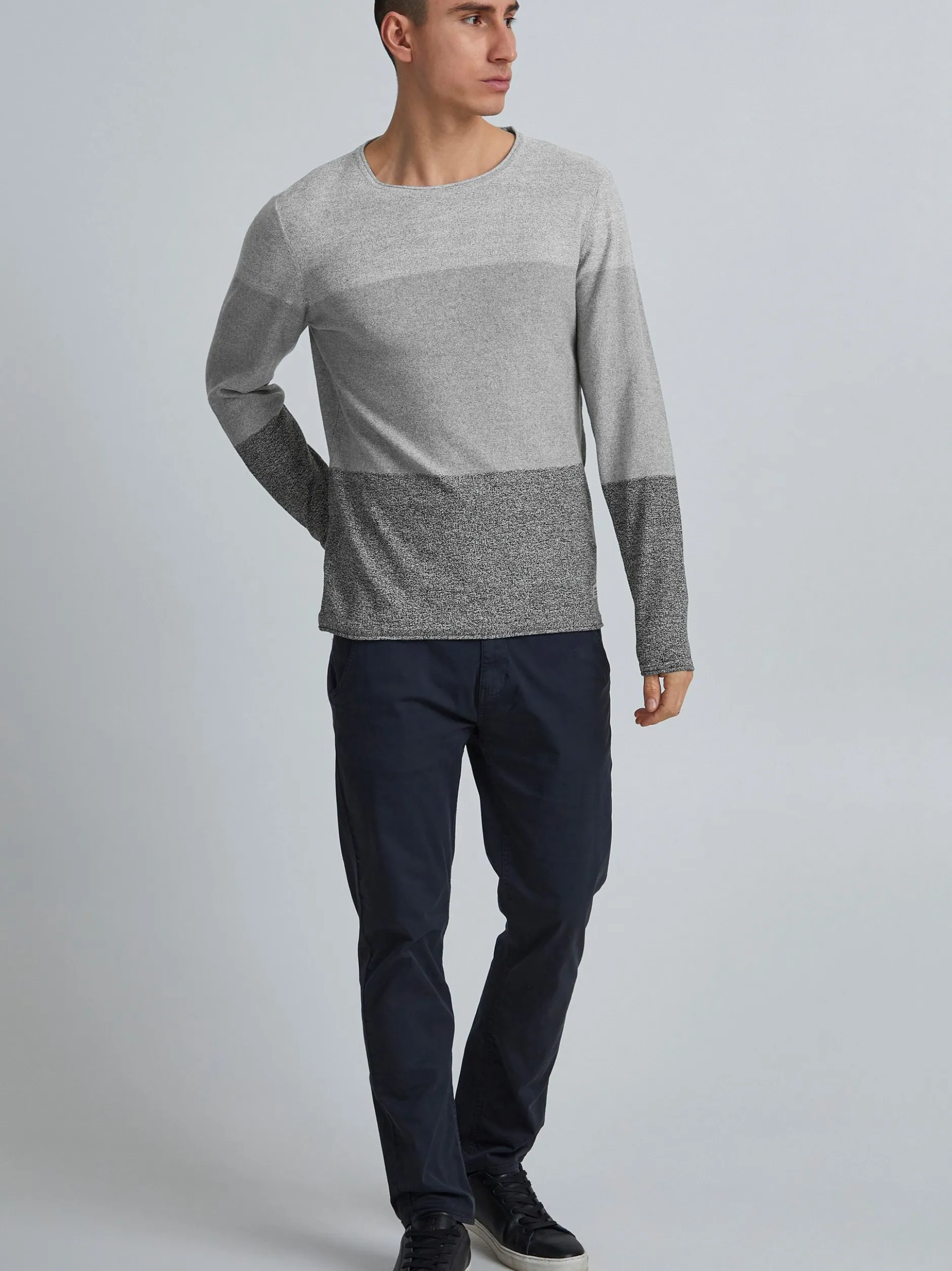BLEND Herren Strickpullover - BHHans in schwarz