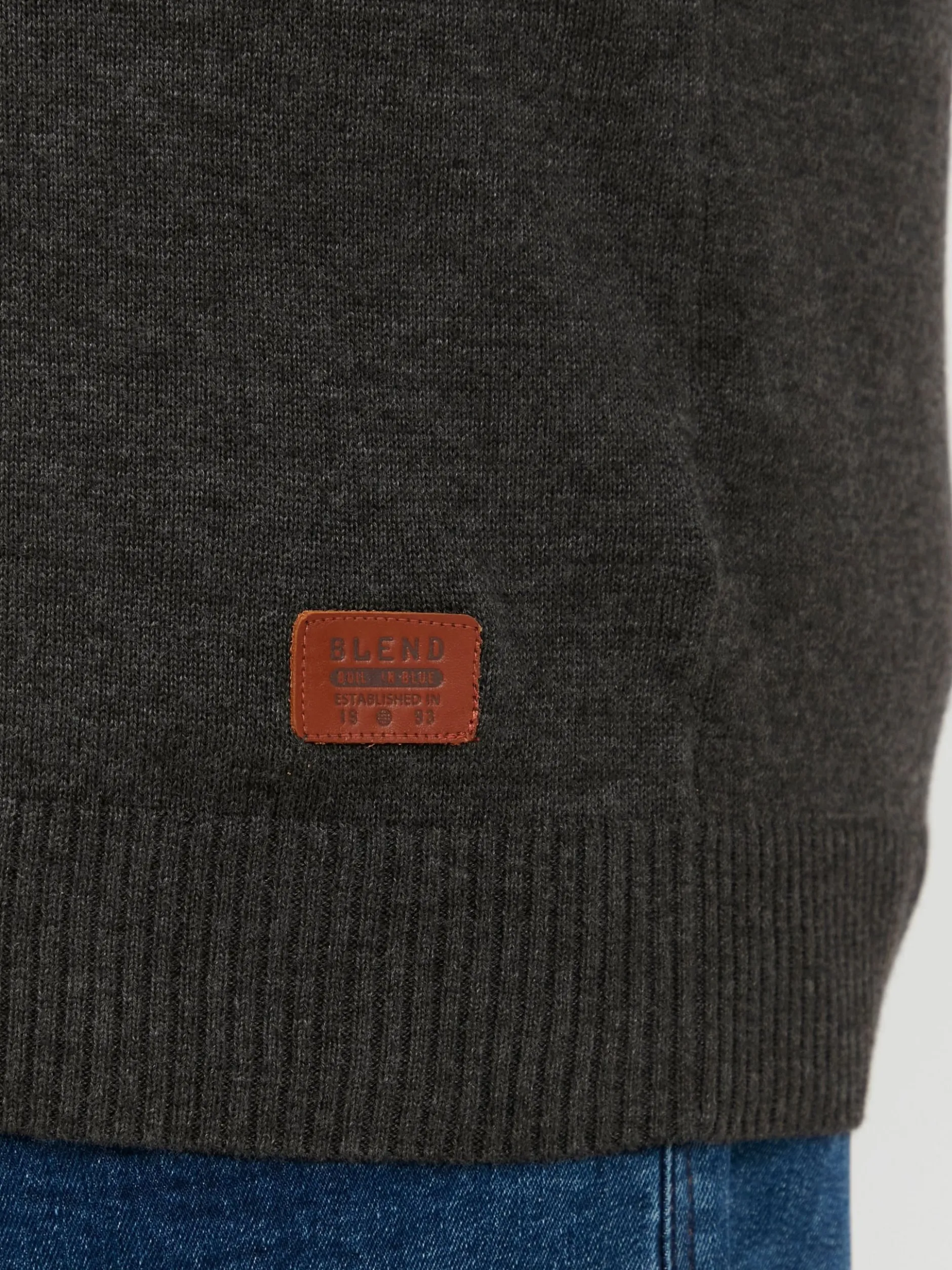 BLEND Herren Strickpullover - BHLars Big & Tall in anthrazit
