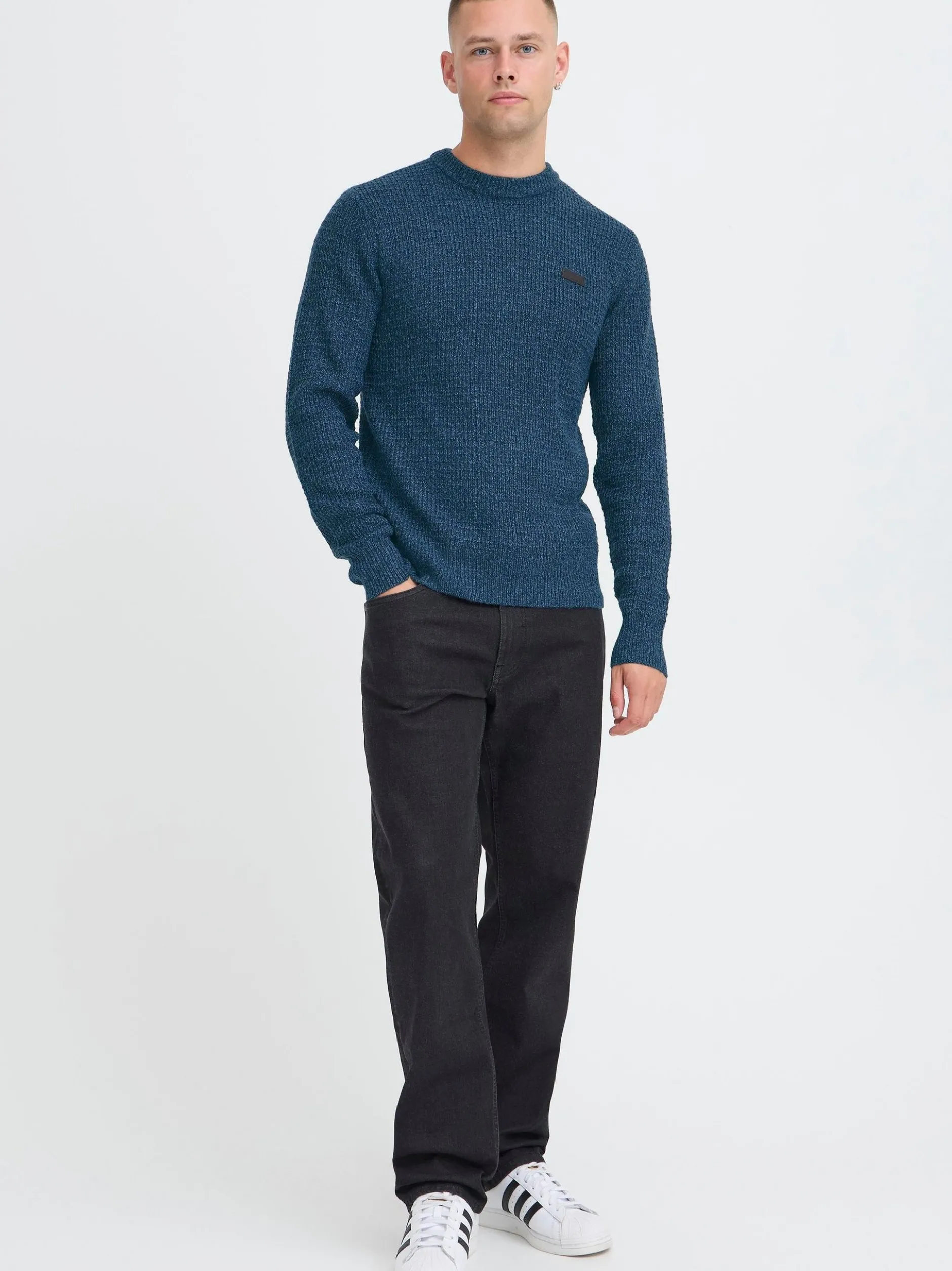 BLEND Herren Strickpullover - BHPattax in blau