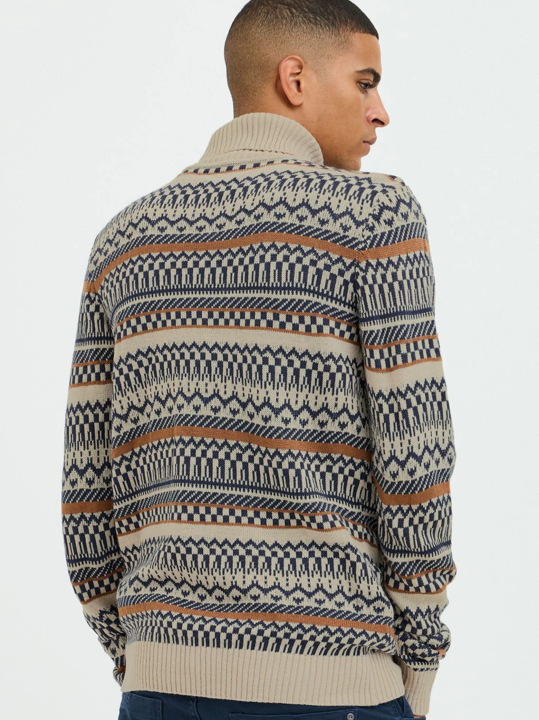 BLEND Herren Strickpullover - BHPullover in beige