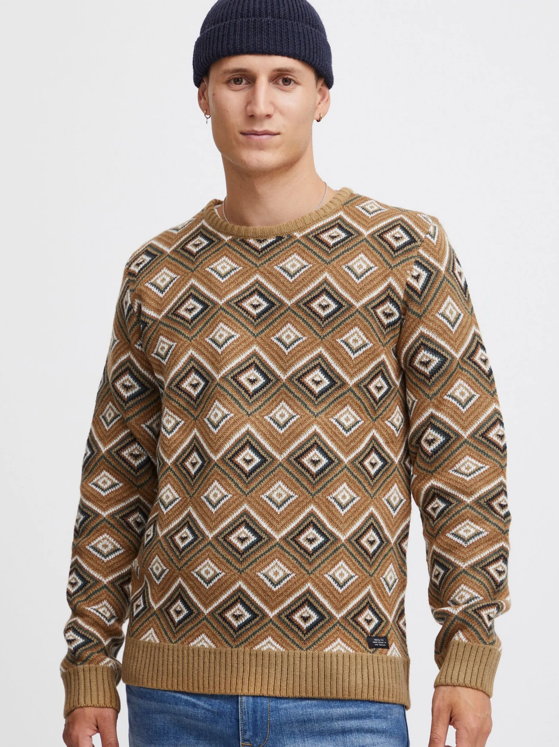 BLEND Herren Strickpullover - BHPullover in braun