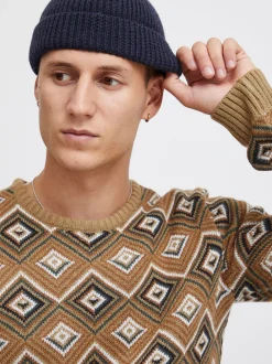 BLEND Herren Strickpullover - BHPullover in braun