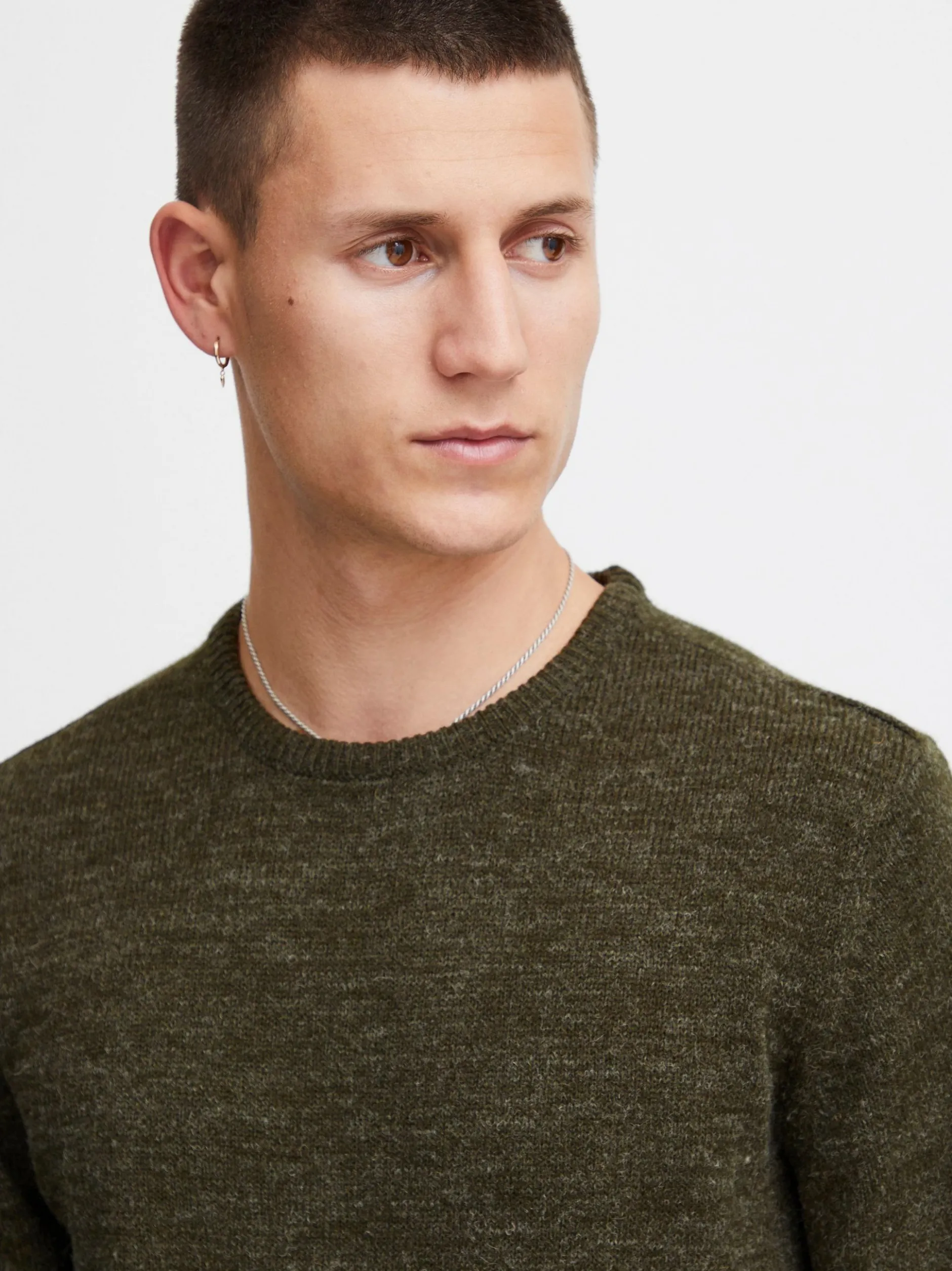BLEND Herren Strickpullover - BHPullover in grün