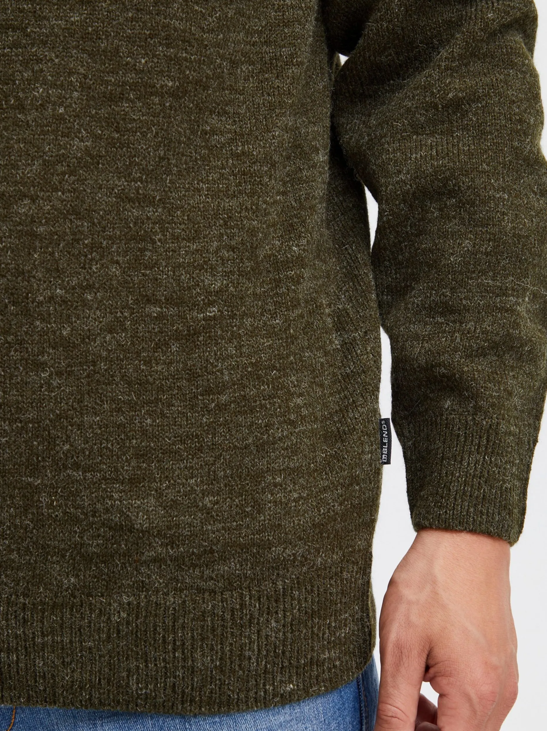 BLEND Herren Strickpullover - BHPullover in grün