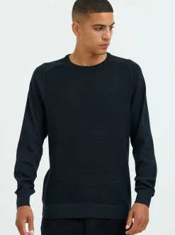 BLEND Herren Strickpullover in schwarz