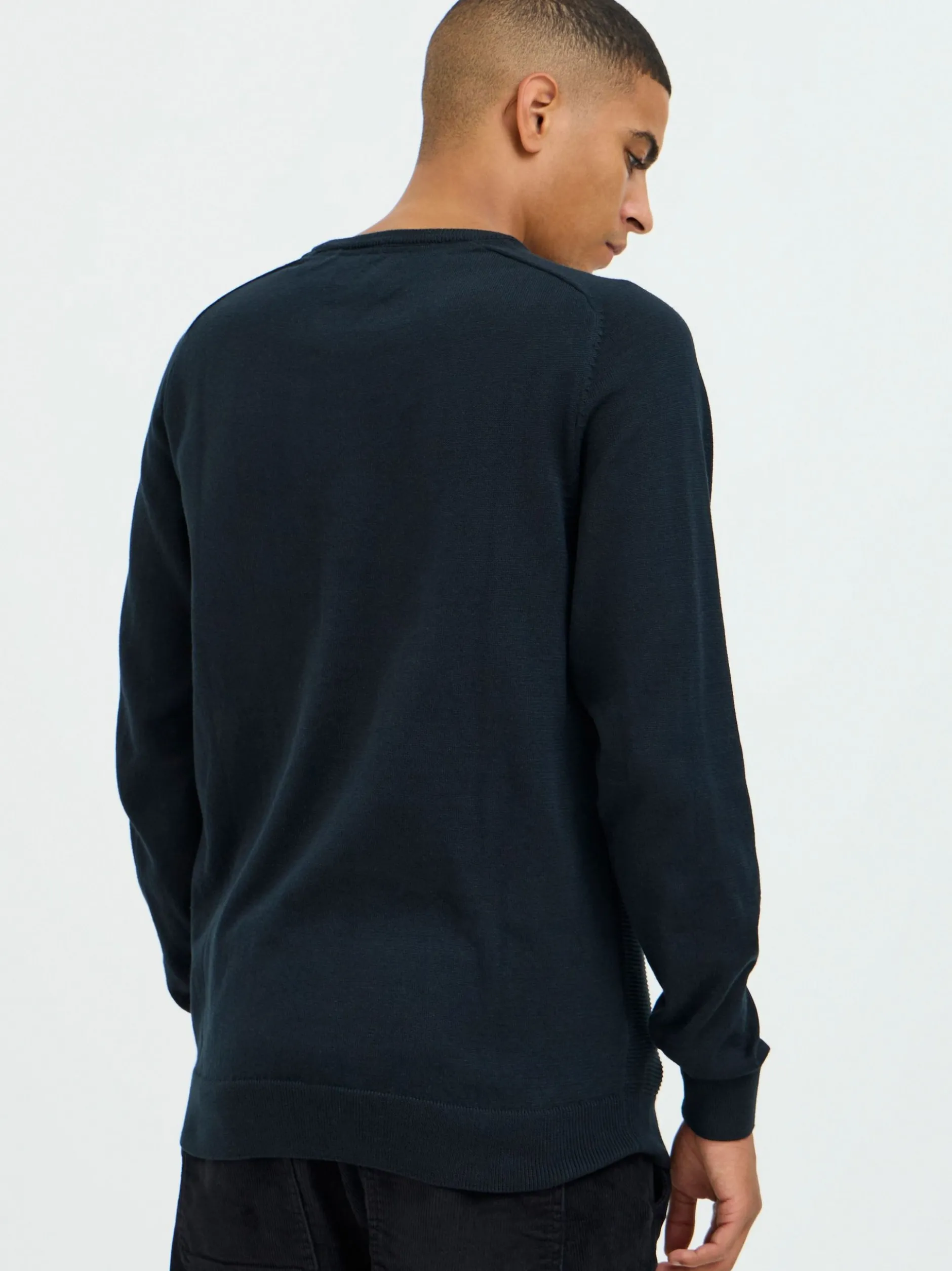 BLEND Herren Strickpullover in schwarz