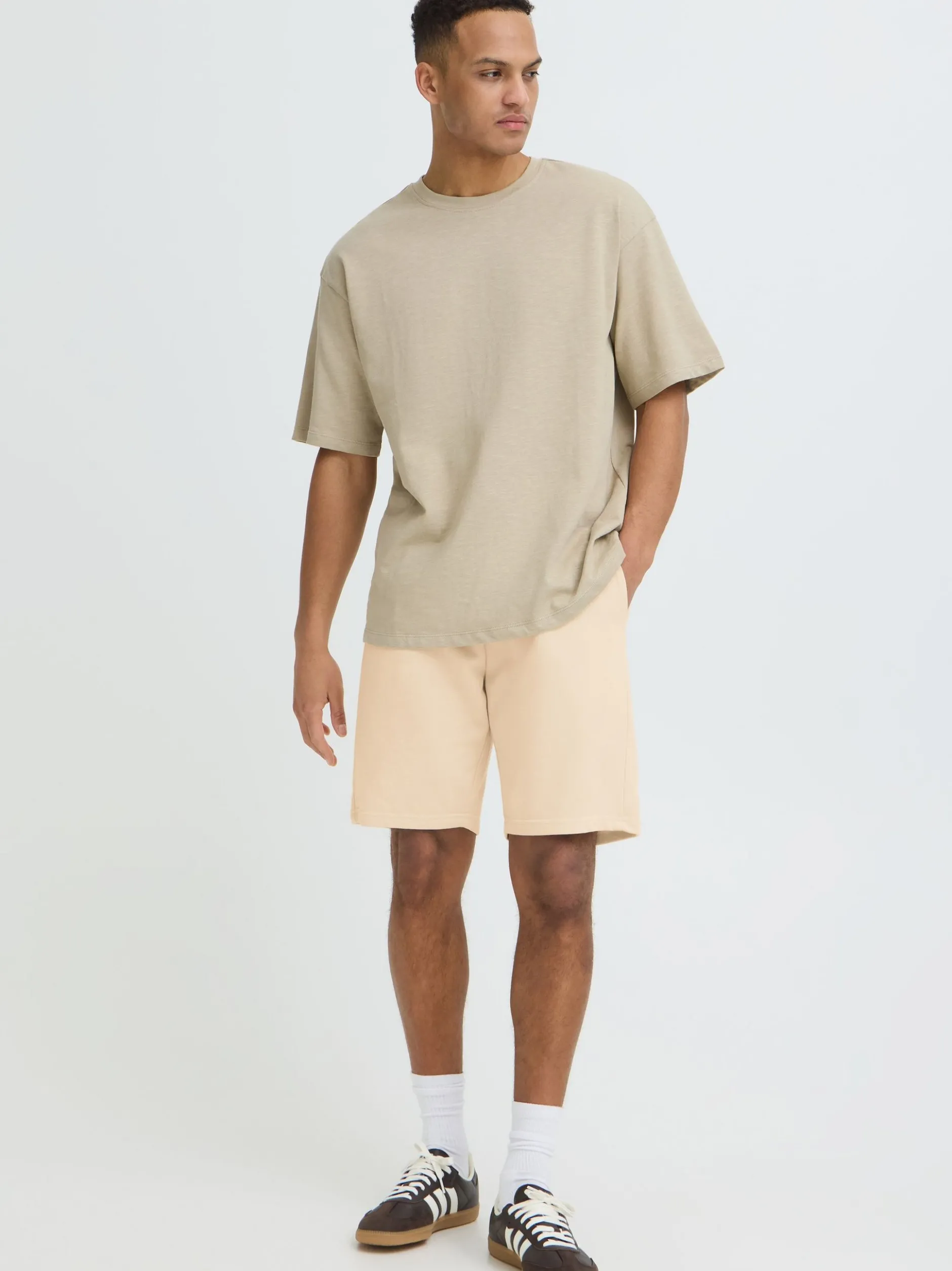 BLEND Herren Sweatshorts - BHKarlos in beige