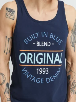 BLEND Herren Tanktop - BHAlvarez in blau