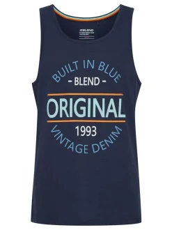 BLEND Herren Tanktop - BHAlvarez in blau