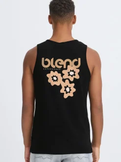 BLEND Herren Tanktop - BHFlok in schwarz