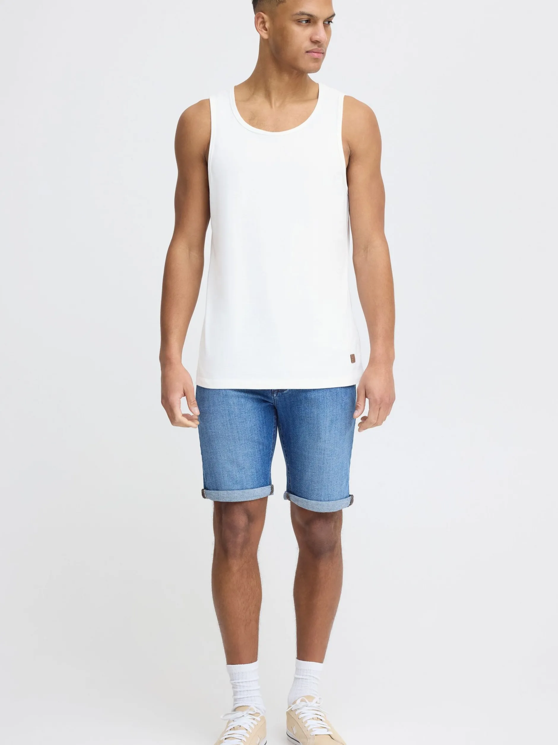 BLEND Herren Tanktop - BHHole in weiß