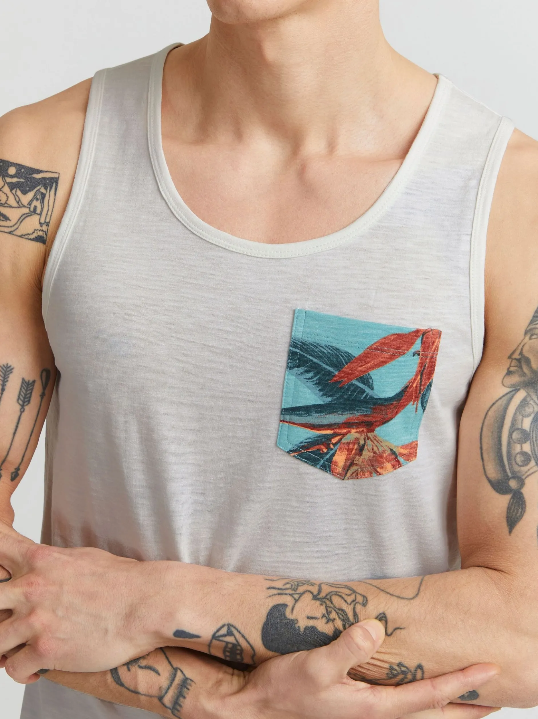 BLEND Herren Tanktop - BHTroppo in weiß