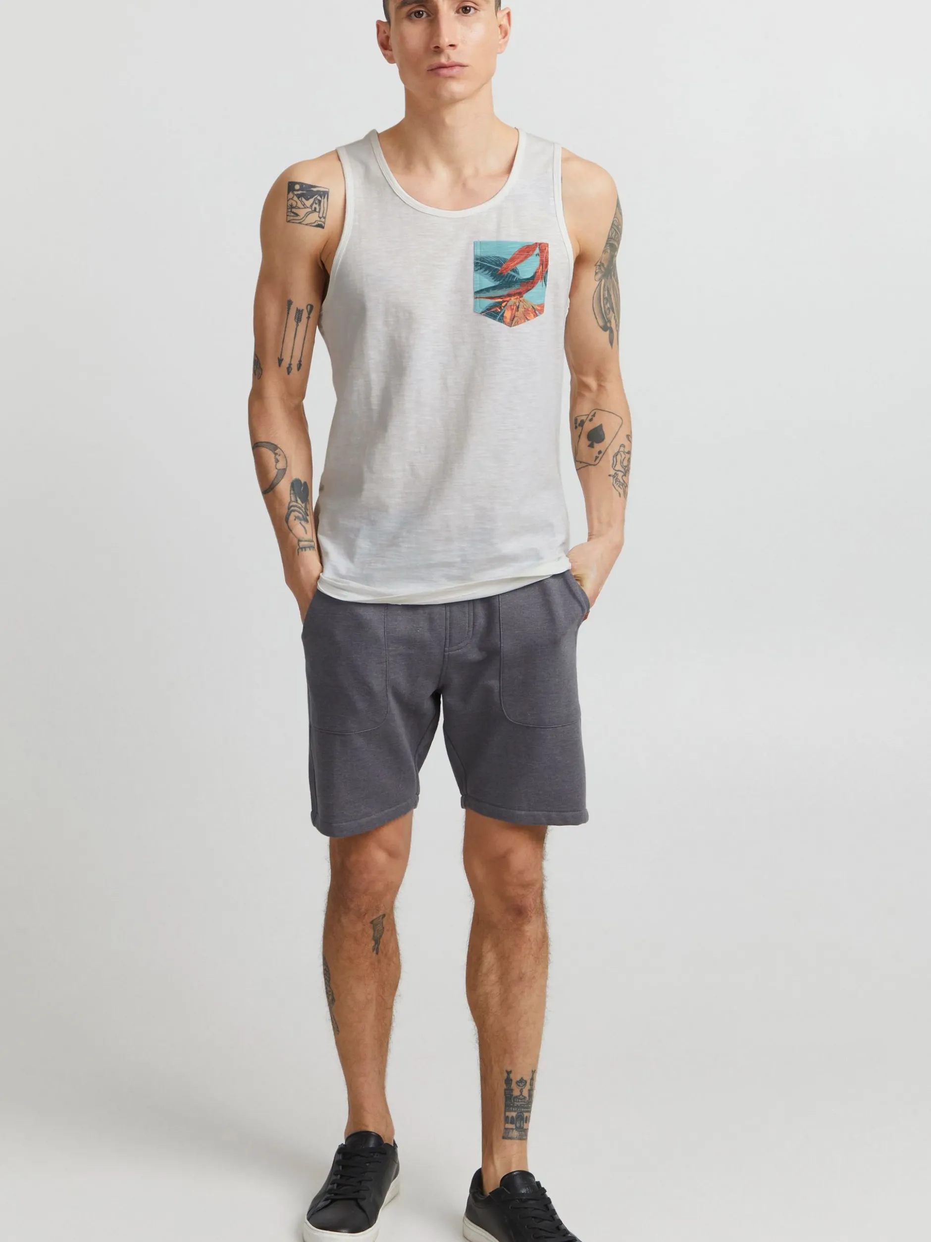 BLEND Herren Tanktop - BHTroppo in weiß