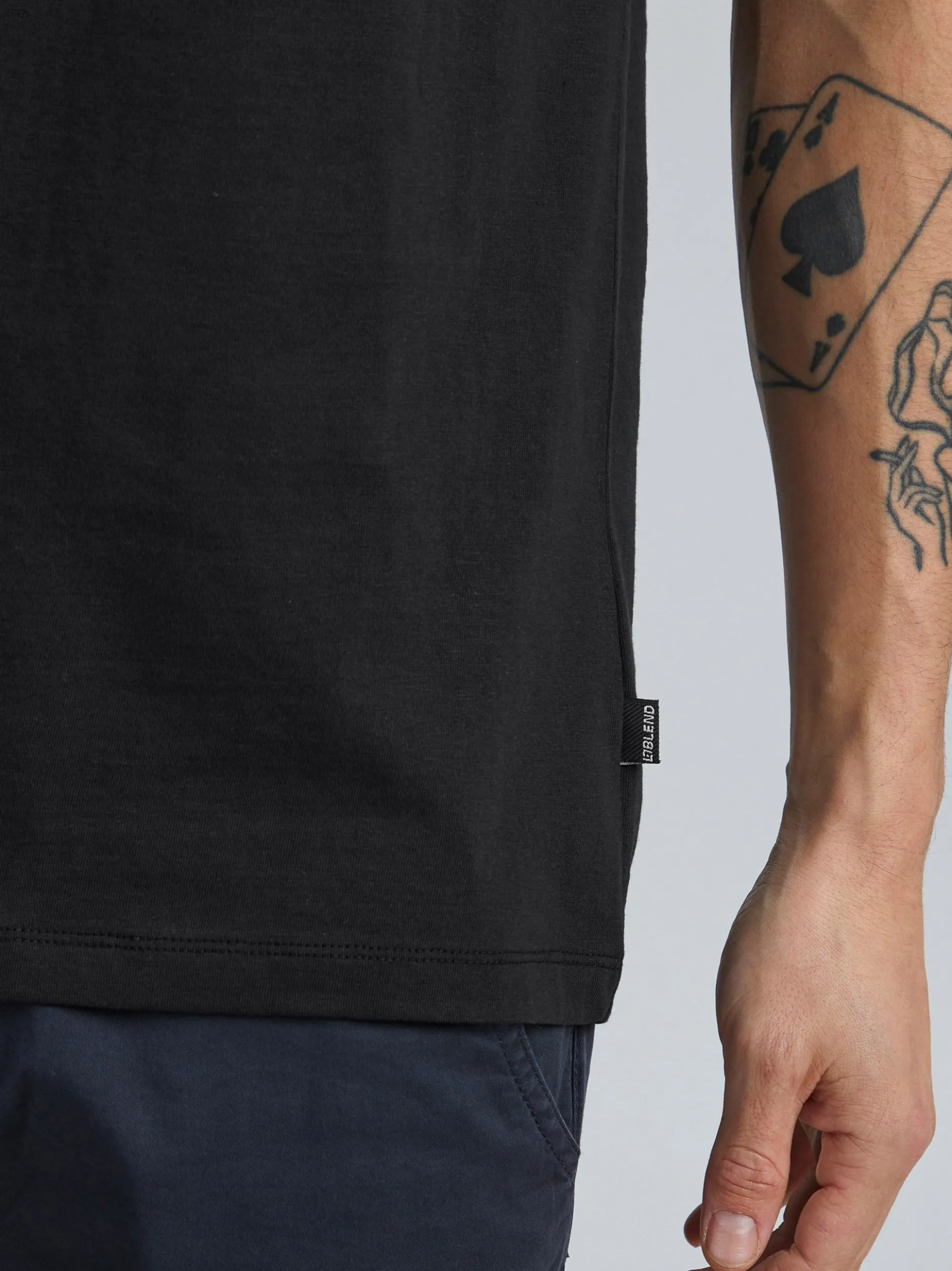 BLEND Herren T-Shirt - BHAbraham in schwarz