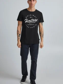 BLEND Herren T-Shirt - BHAbraham in schwarz