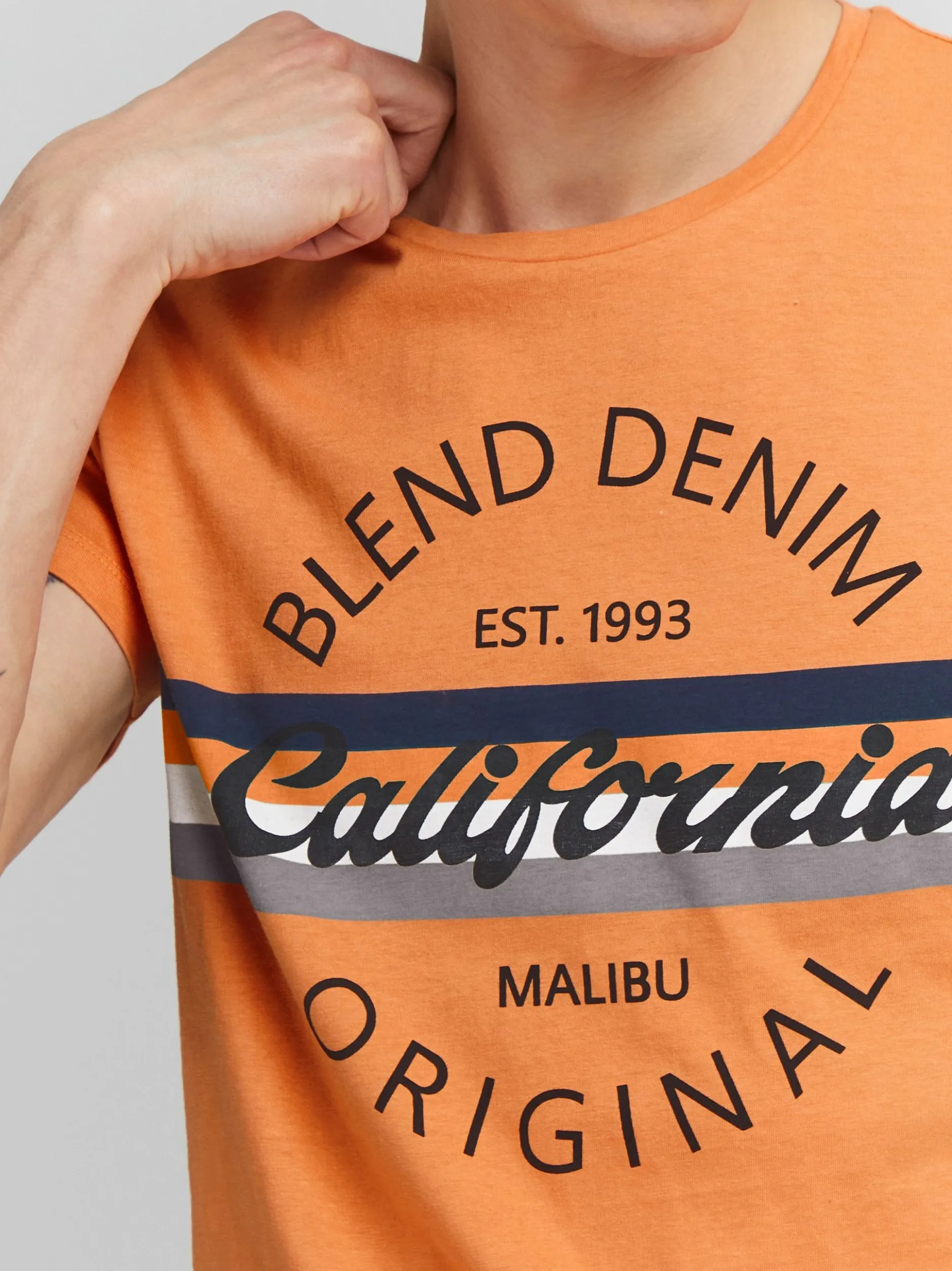 BLEND Herren T-Shirt - BHAdamus in orange