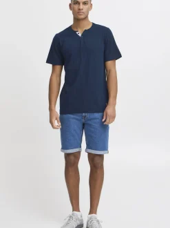 BLEND Herren T-Shirt - BHHoley in blau