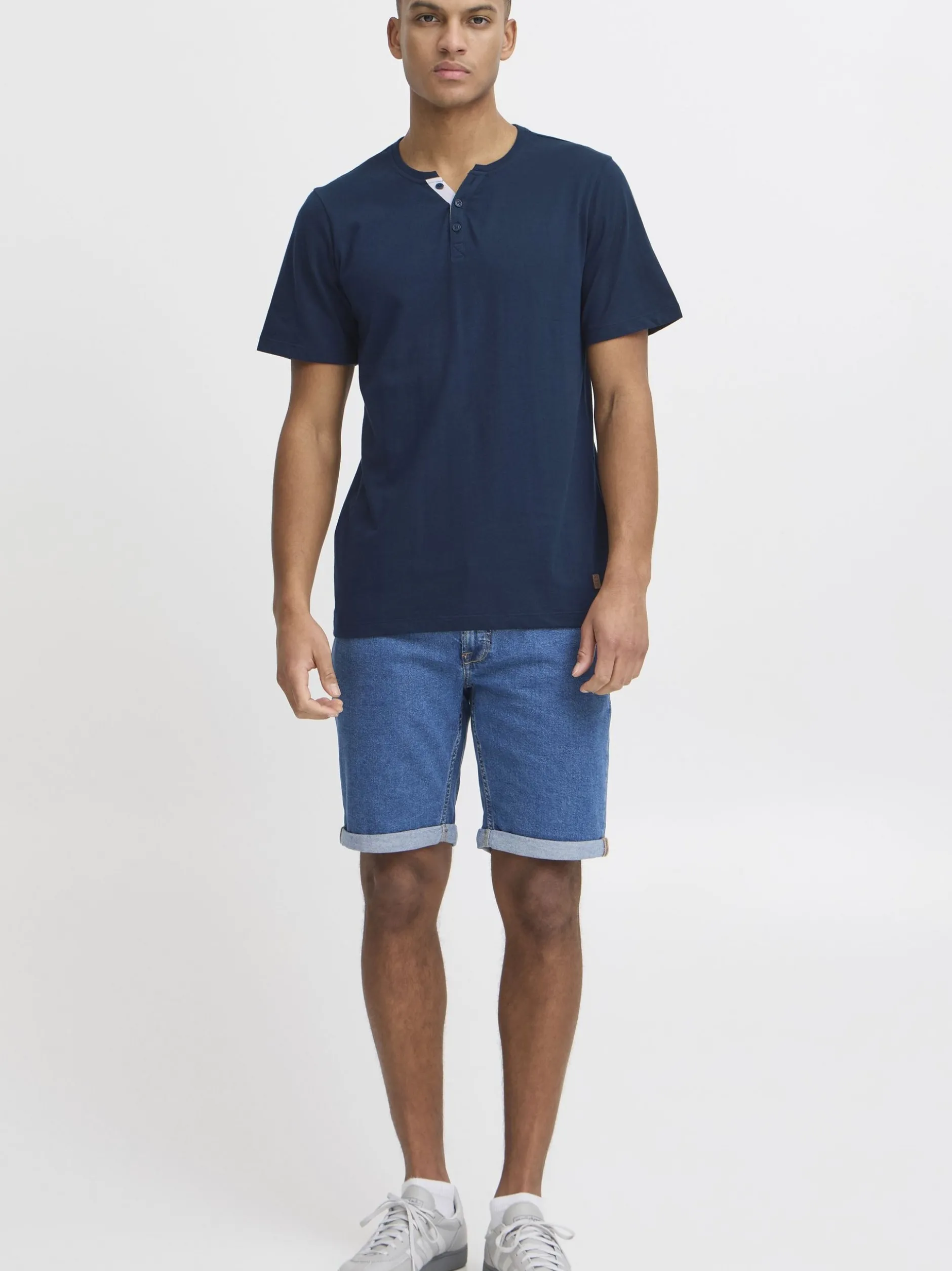 BLEND Herren T-Shirt - BHHoley in blau