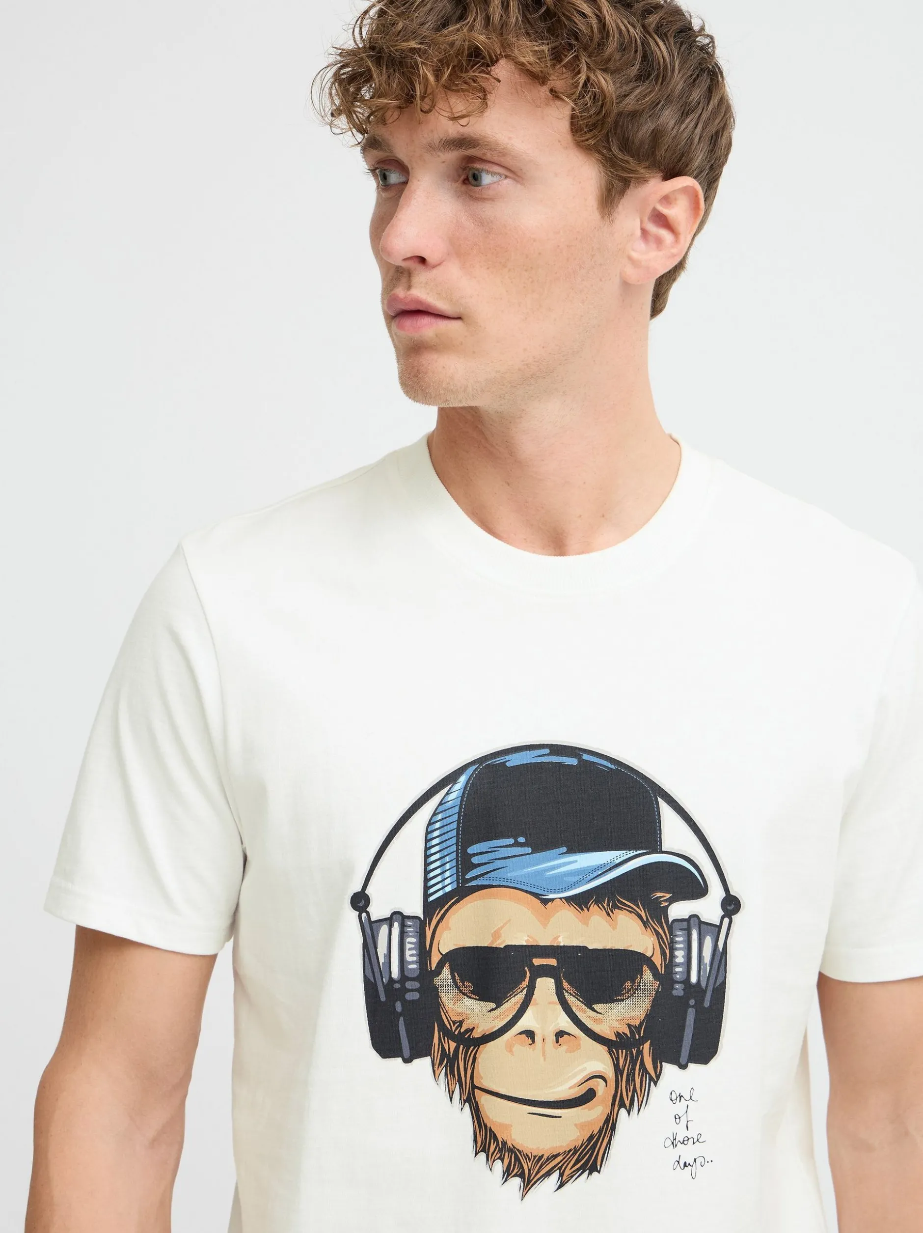 BLEND Herren T-Shirt - BHJavor in weiß