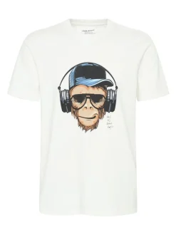 BLEND Herren T-Shirt - BHJavor in weiß