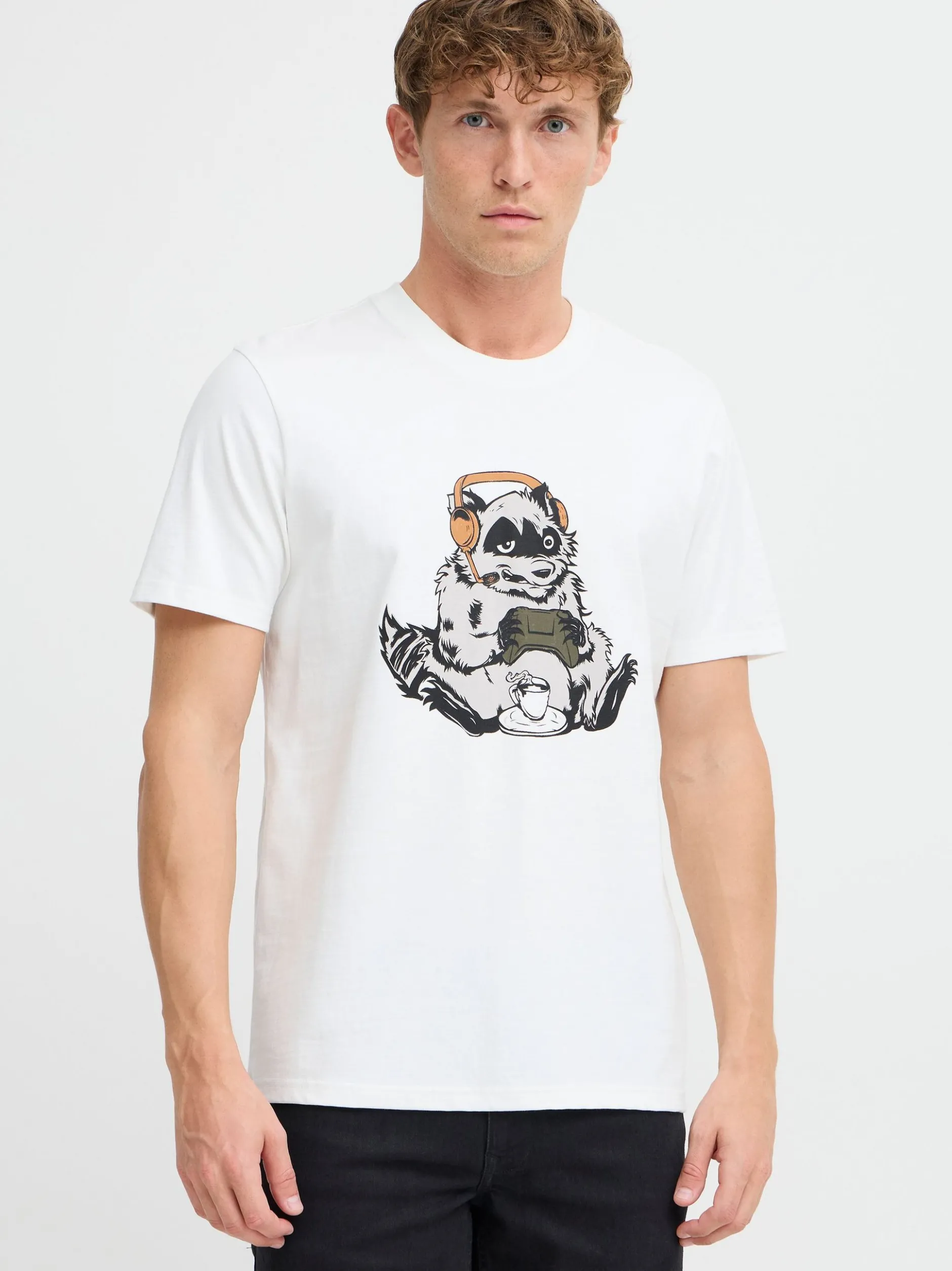 BLEND Herren T-Shirt - BHJavor in weiß