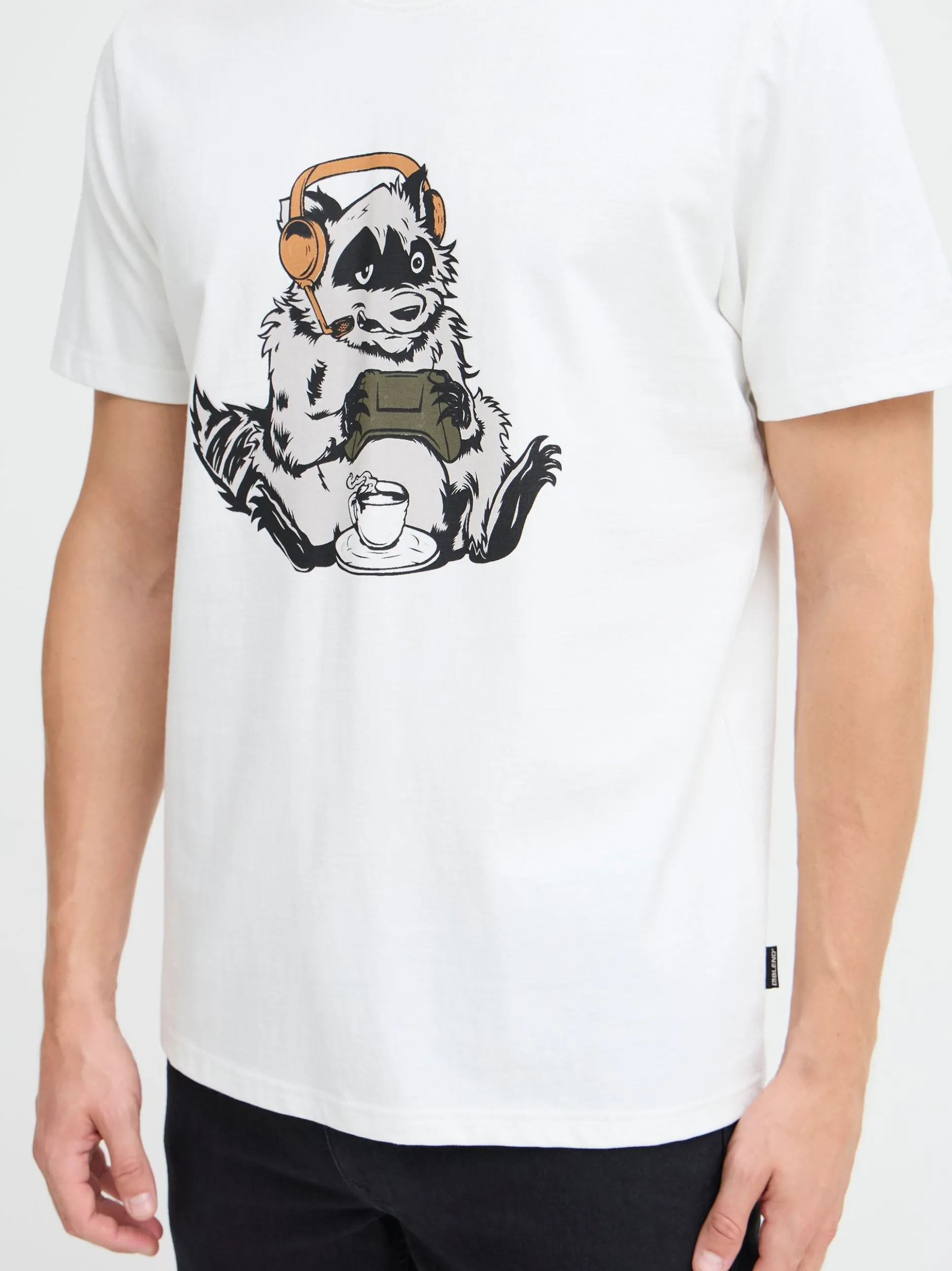 BLEND Herren T-Shirt - BHJavor in weiß