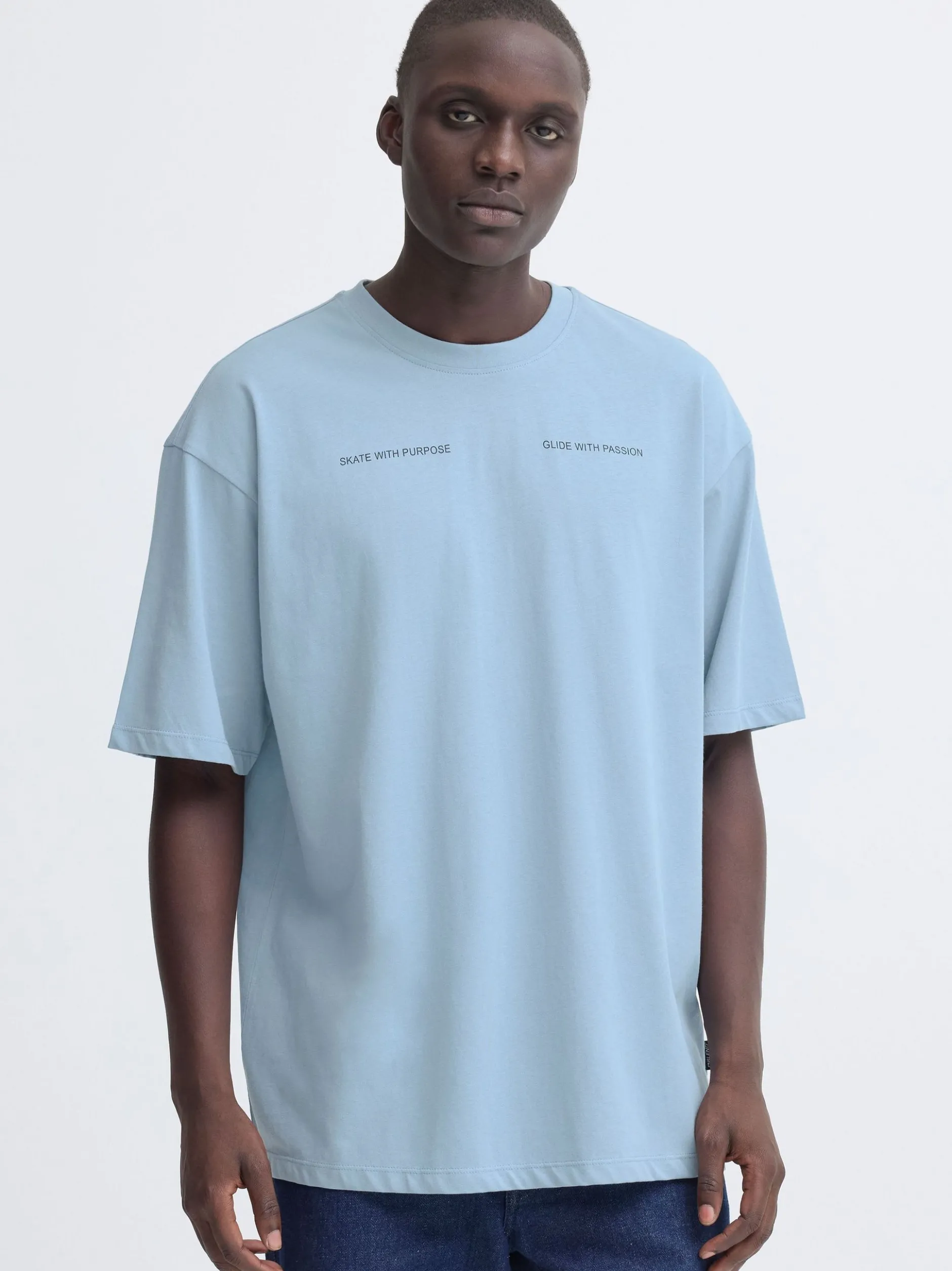 BLEND Herren T-Shirt - BHKeaton in blau