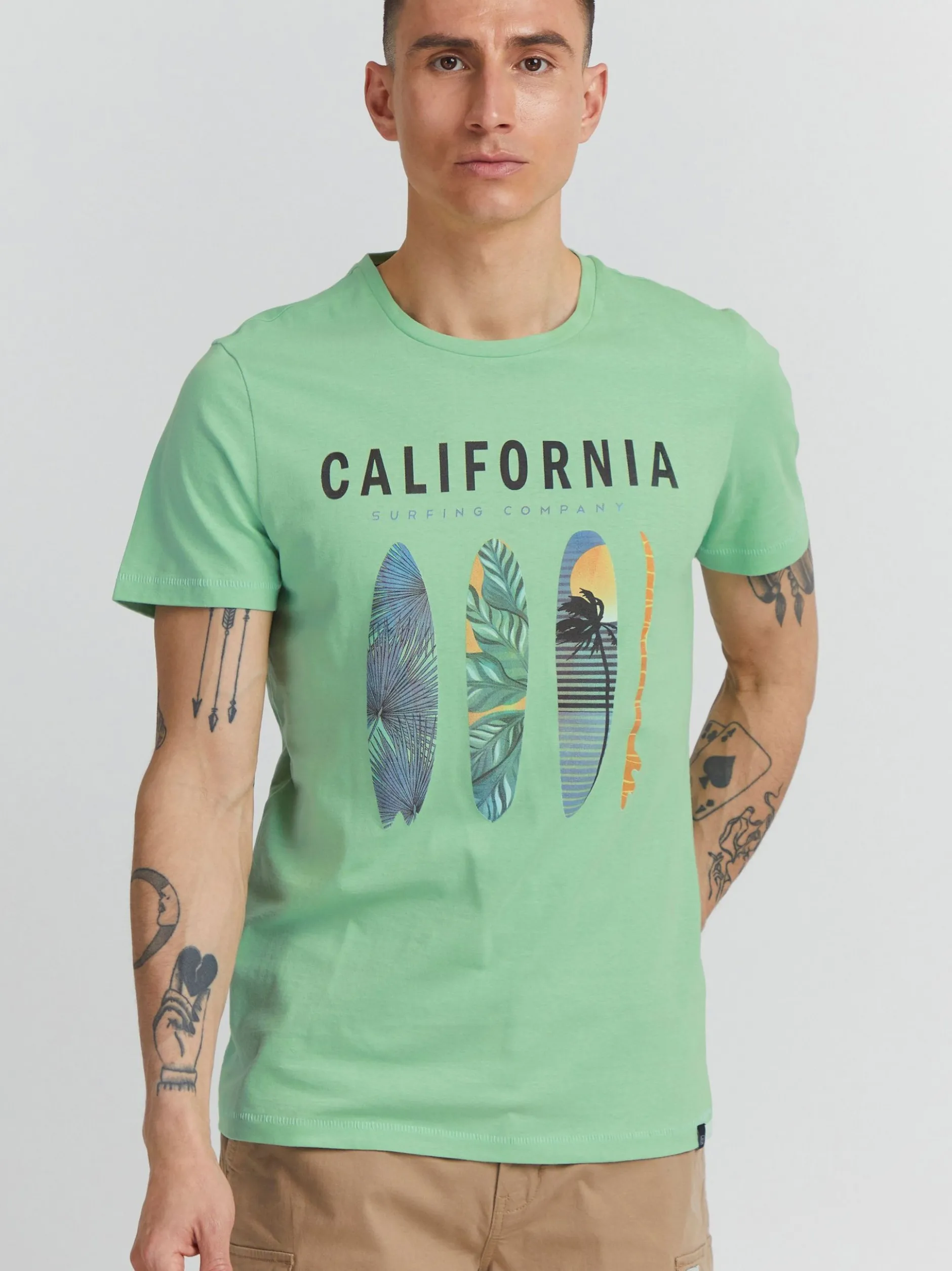 BLEND Herren T-Shirt - BHOrin in grün