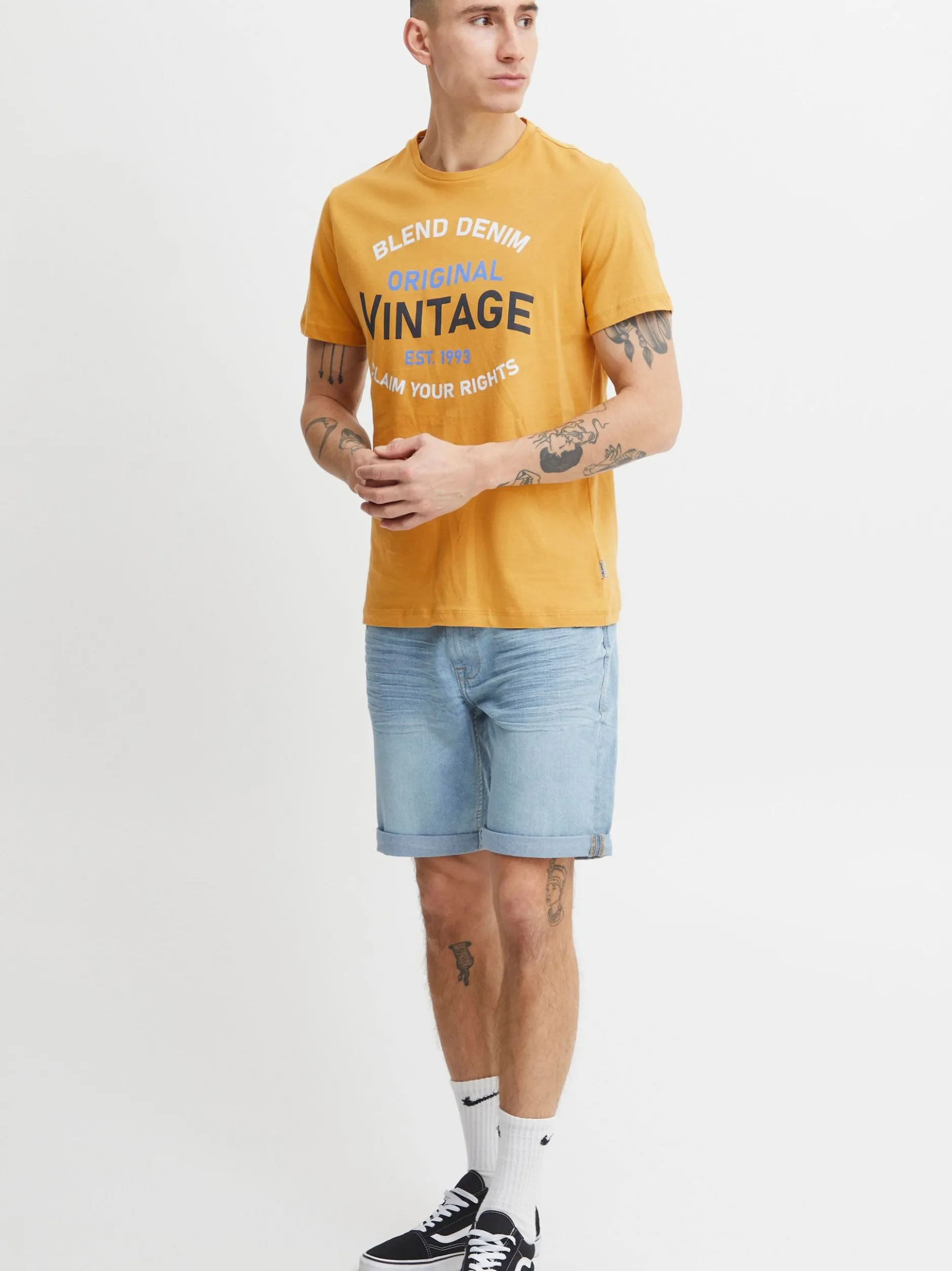 BLEND Herren T-Shirt - BHTee 3er-Pack in grün