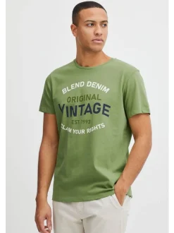 BLEND Herren T-Shirt - BHTee 3er-Pack in grün