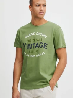 BLEND Herren T-Shirt - BHTee 3er-Pack in grün