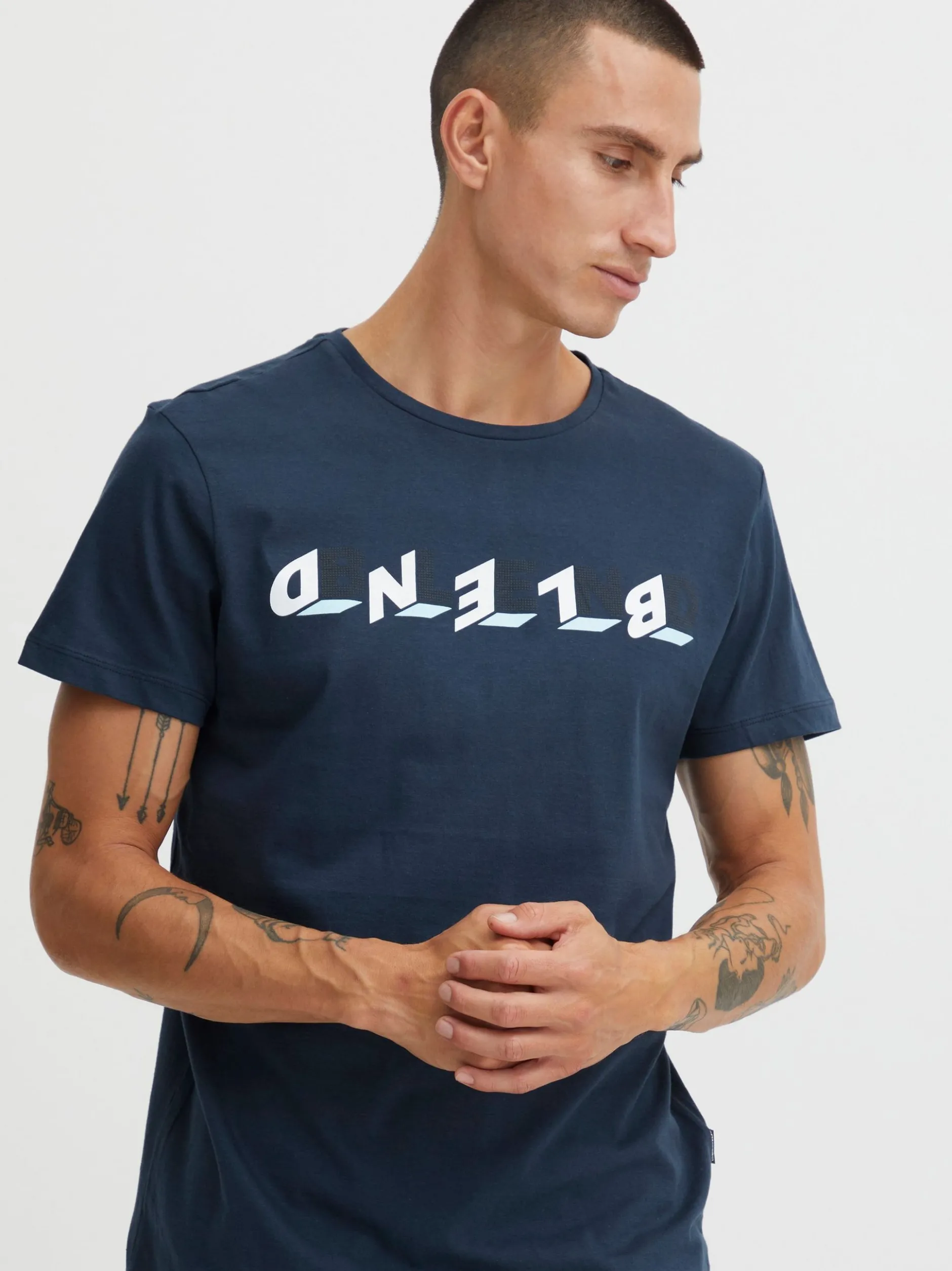 BLEND Herren T-Shirt BHTee in blau