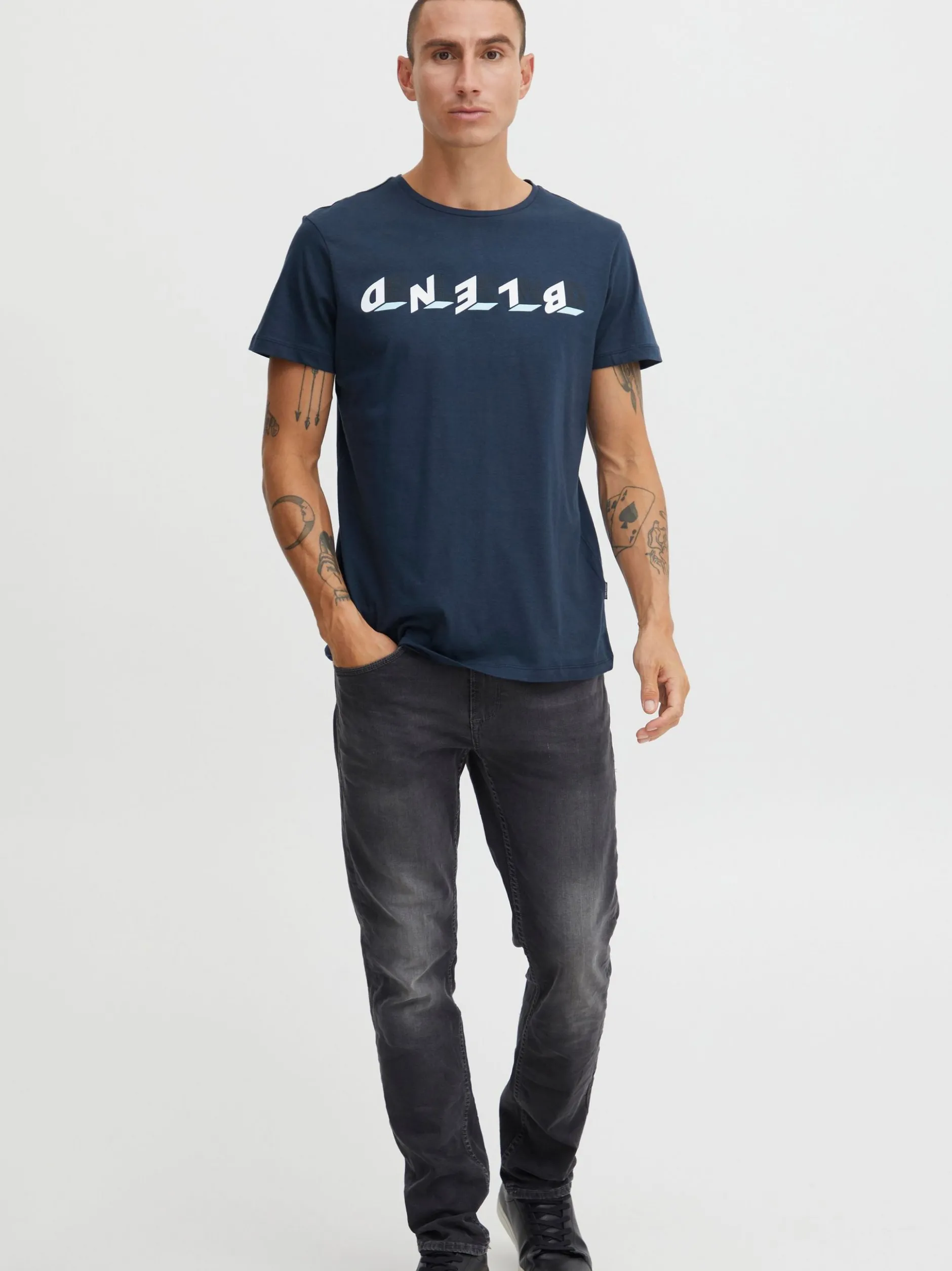 BLEND Herren T-Shirt BHTee in blau