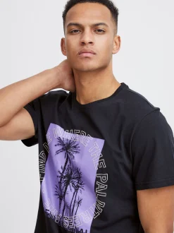 BLEND Herren T-Shirt - BHTee in schwarz