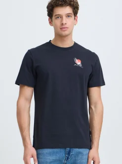 BLEND Herren T-Shirt in beige schwarz