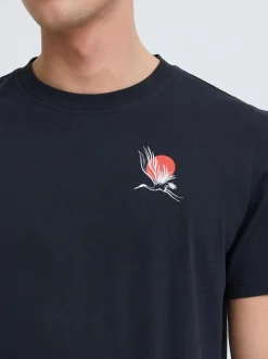 BLEND Herren T-Shirt in beige schwarz